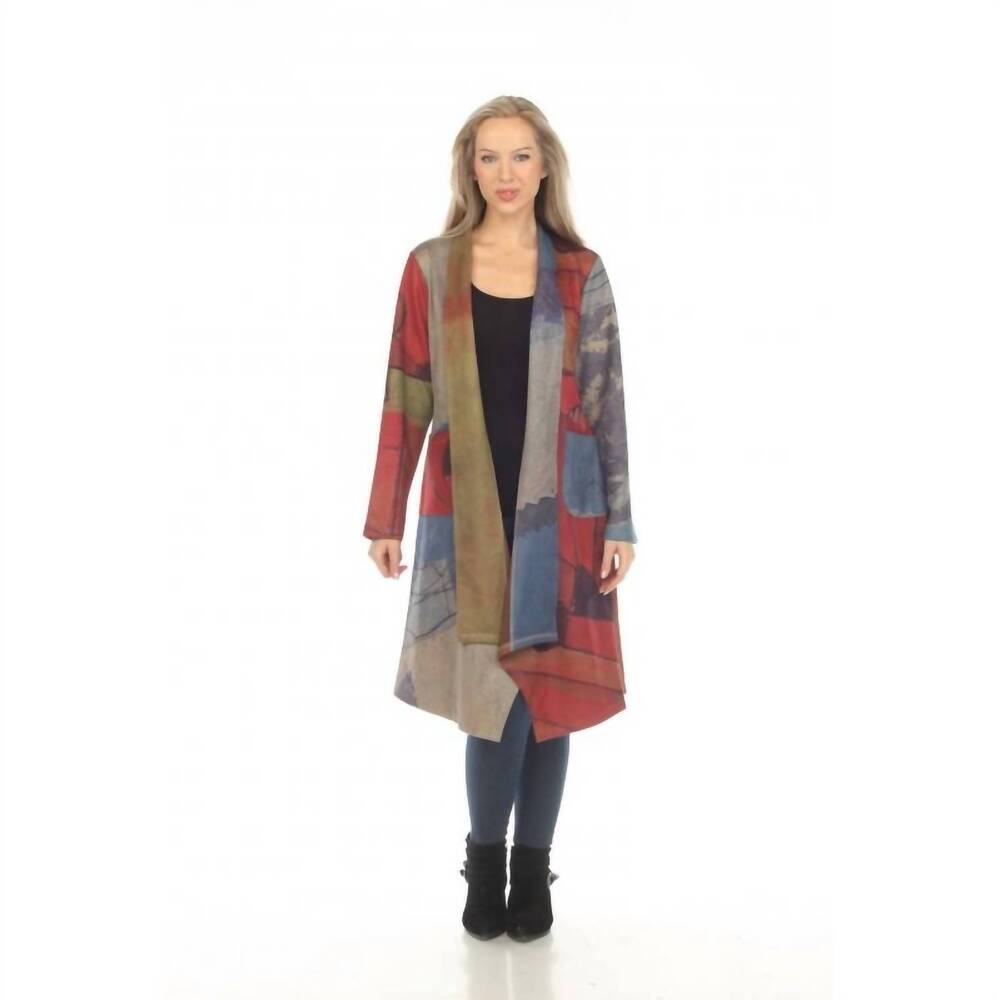 NEW RISING INTERNATIONAL color block long coat